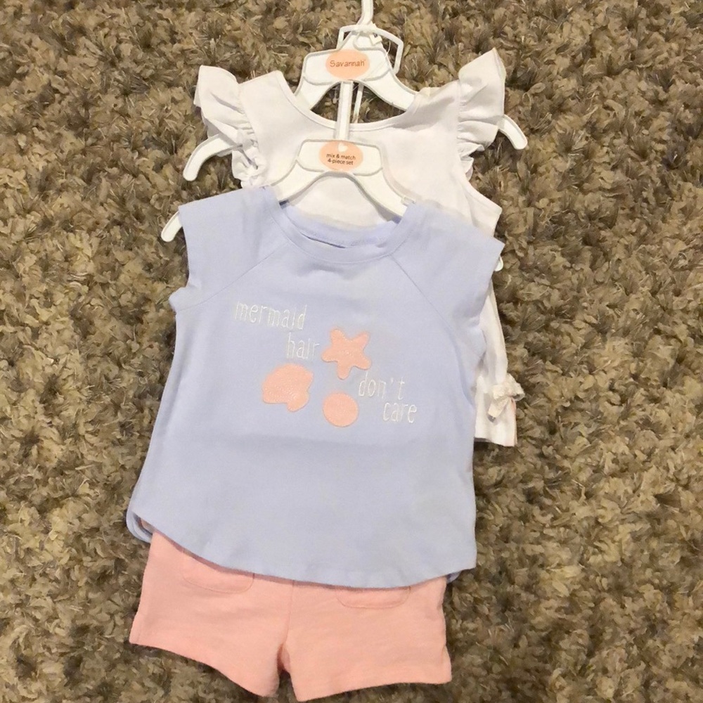Girls 4 piece mix and match set